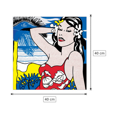 Aloha - LICHTENSTEIN - cm 40x40 - Pannello in MDF