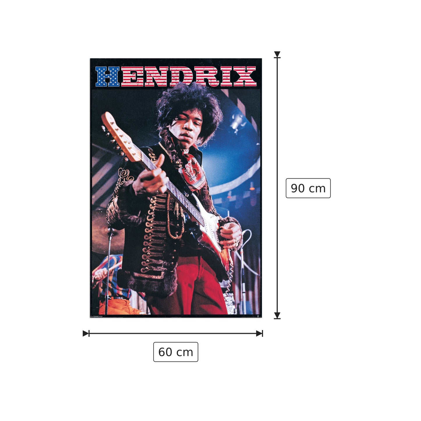 Jimi Hendrix - NULL - cm 60x90 - Pannello in MDF