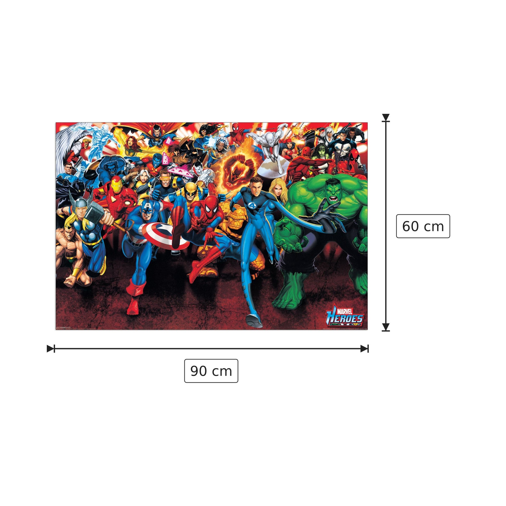 Marvel Superheroes - MARVEL - cm 90x60 - Pannello in MDF