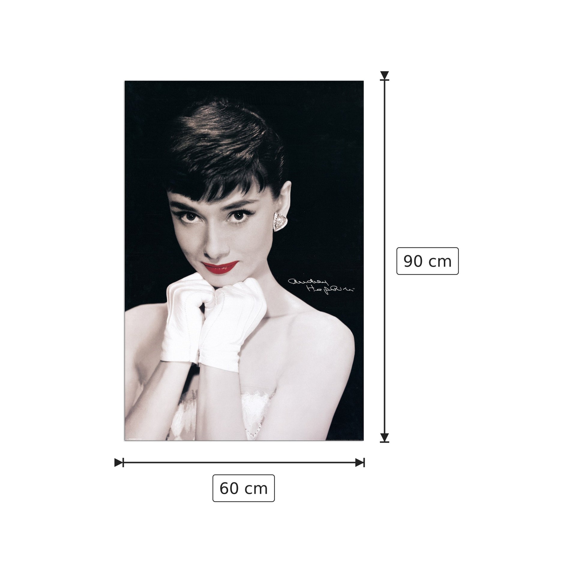 Audrey Hepburn - cm 60x90 - Pannello in MDF
