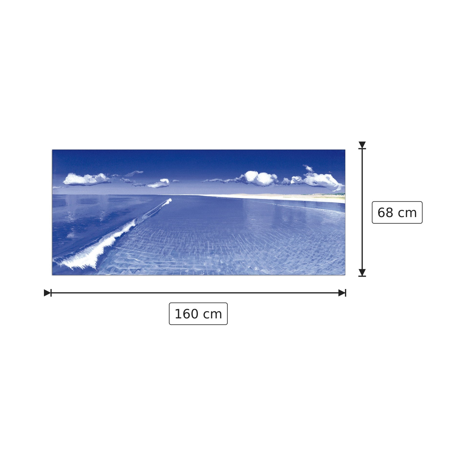 Spiaggia caraibica - NULL - cm 160x68 - Pannello in MDF