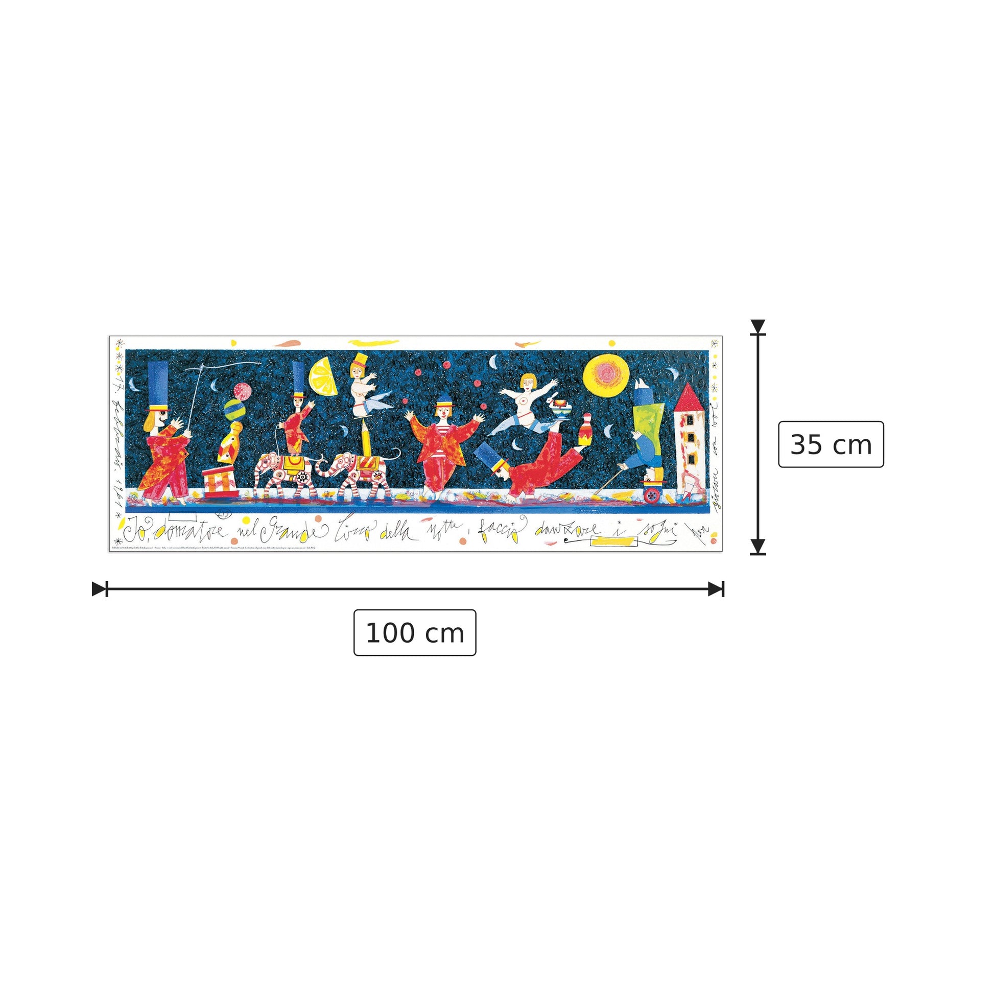 Io domatore del grande circo - MUSANTE - cm 100x35 - Pannello in MDF