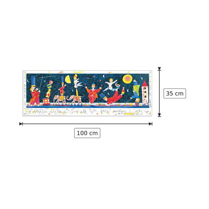 Io domatore del grande circo - MUSANTE - cm 100x35 - Pannello in MDF