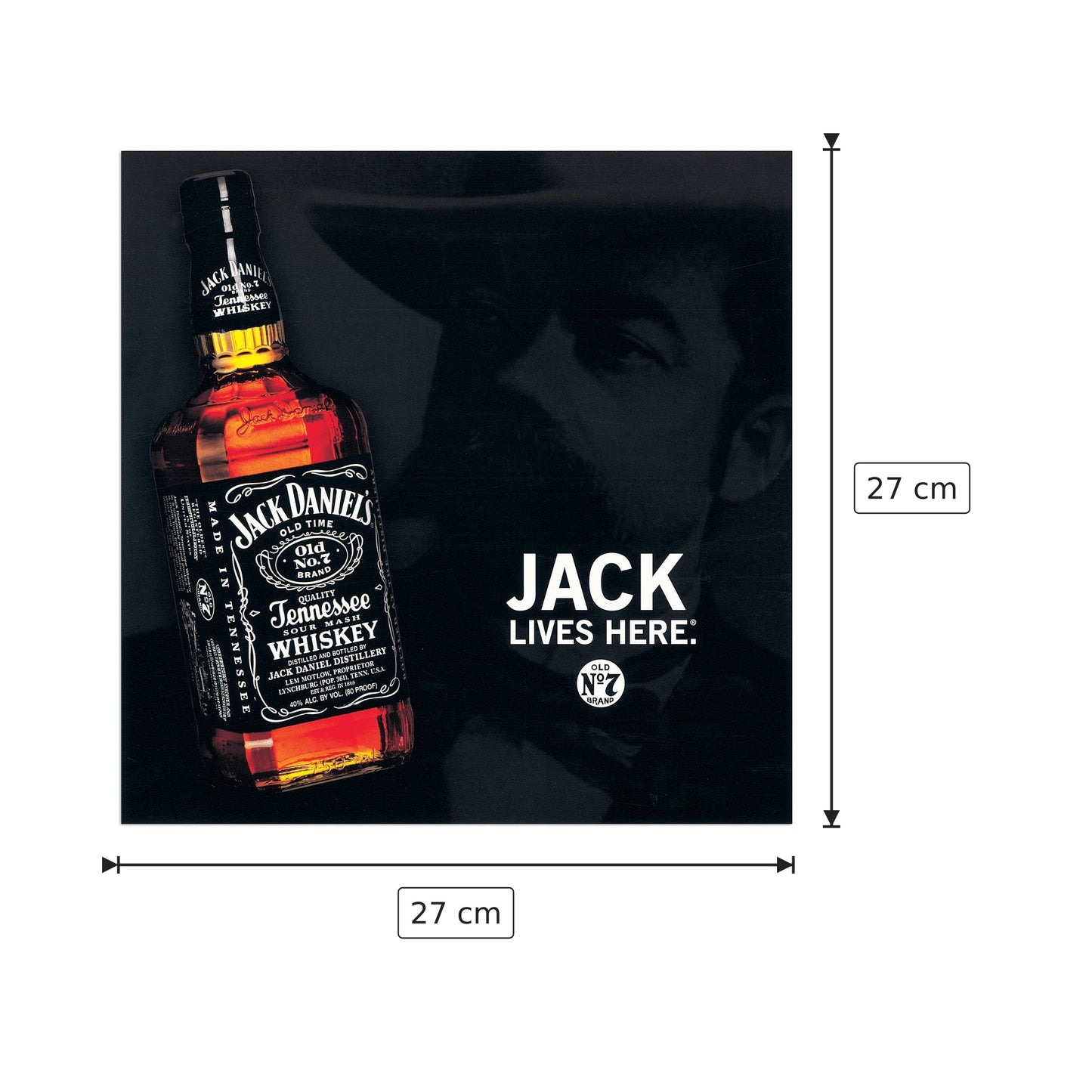 Jack Daniel's - ANONYMOUS - cm 27x27 - Pannello in MDF