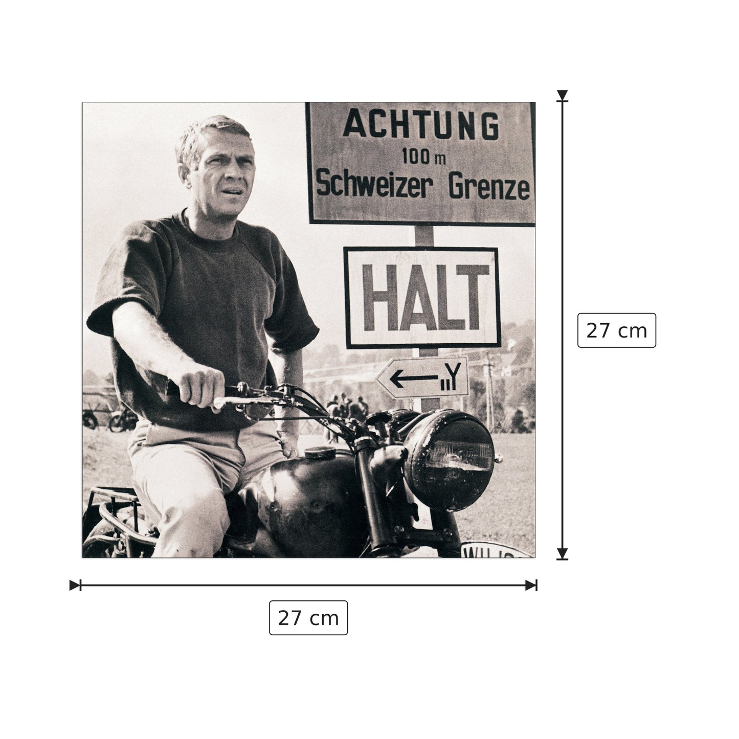 Steve McQueen - ANONYMOUS - cm 27x27 - Pannello in MDF