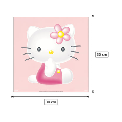 Hello Kitty rosa - SANRIO - cm 30x30 - Pannello in MDF
