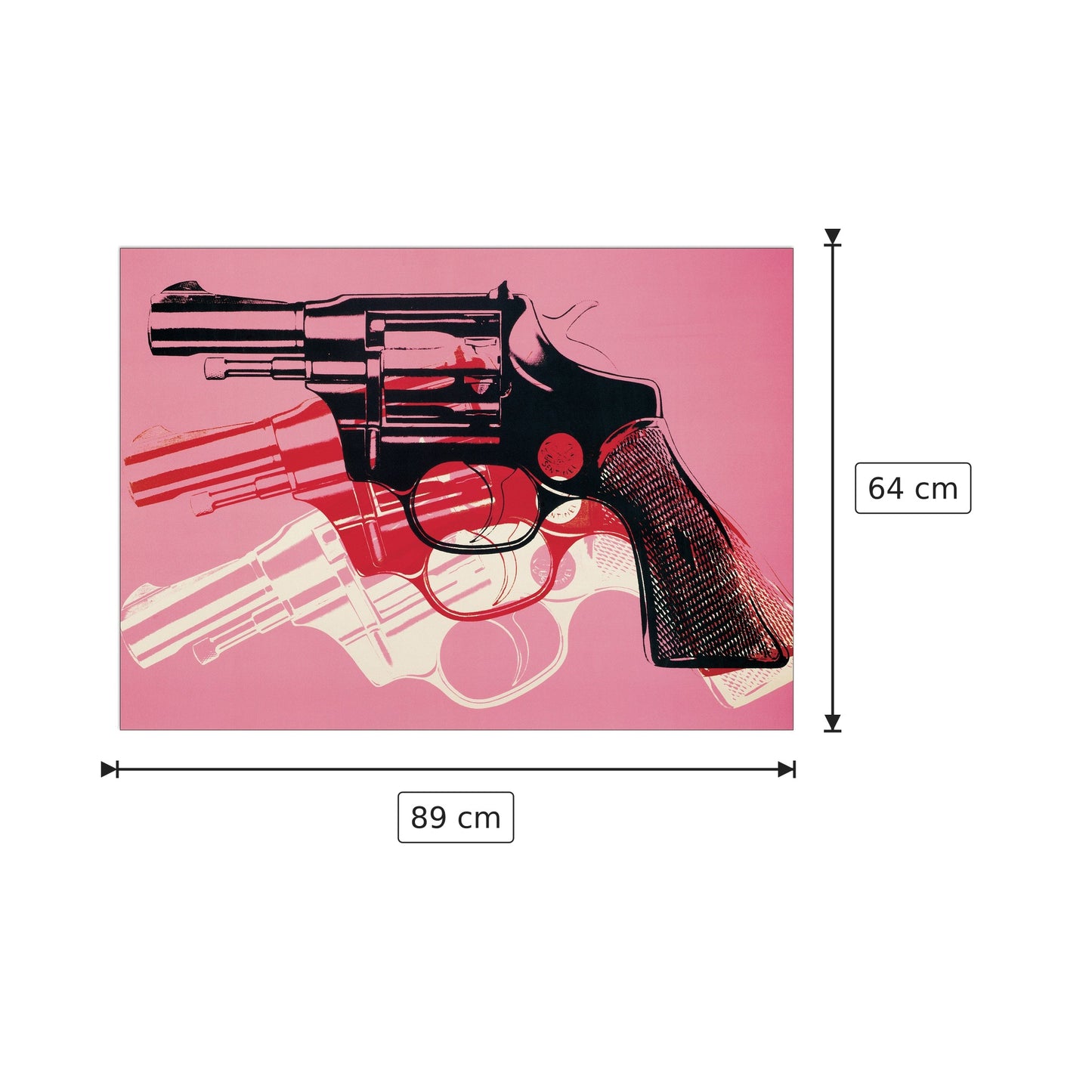 Gun, 81-82 - WARHOL - cm 89x64 - Pannello in MDF