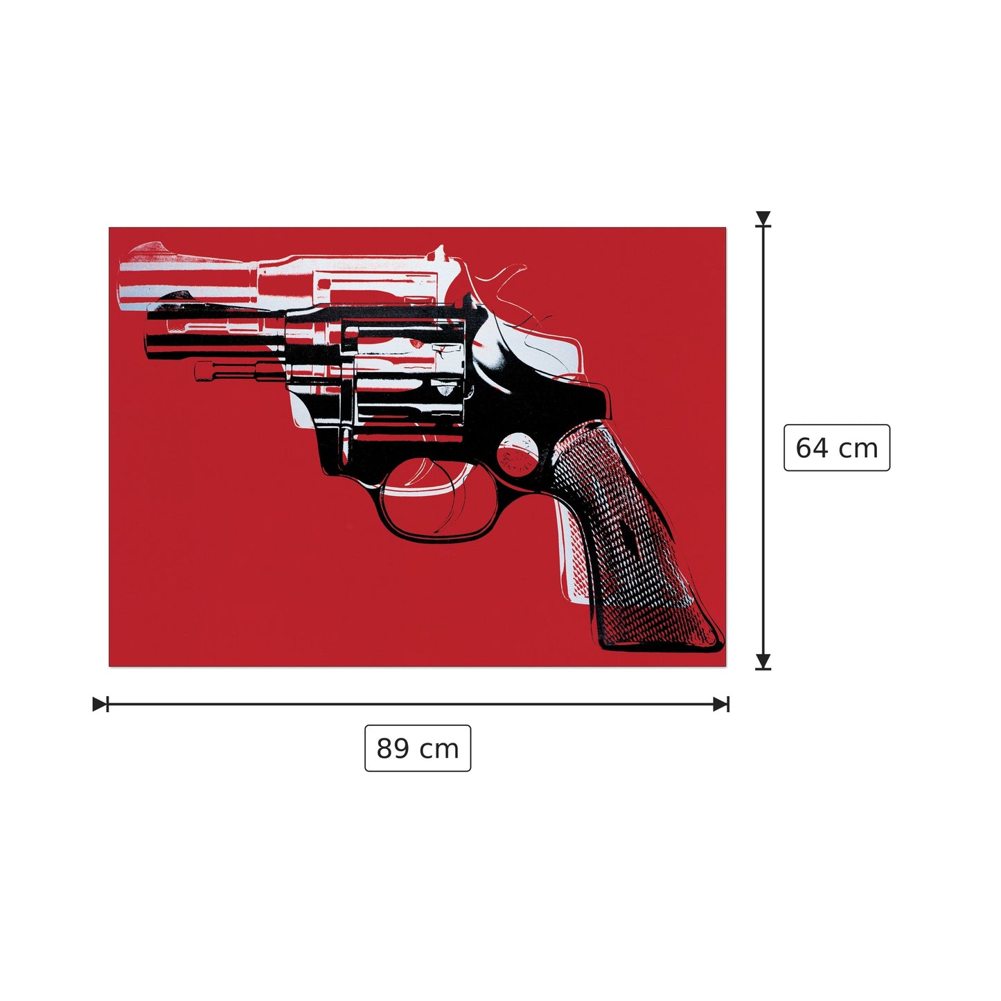 Guns - WARHOL - cm 89x64 - Pannello in MDF