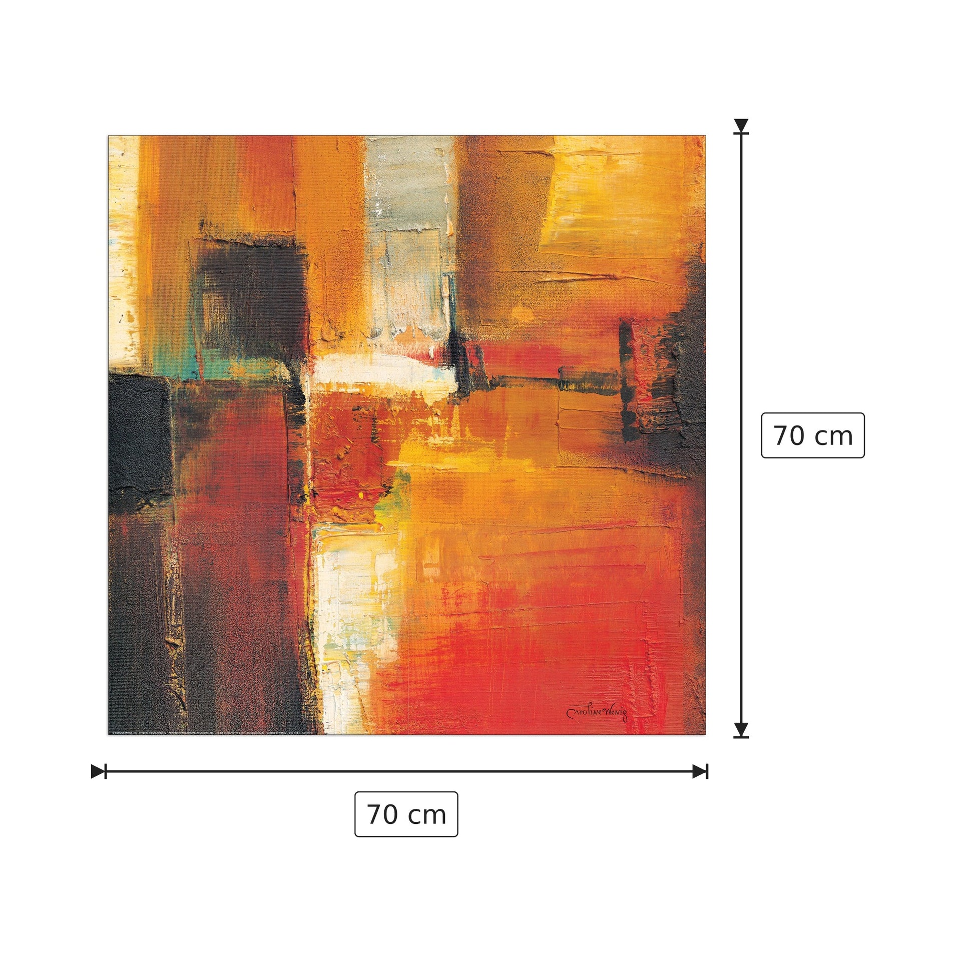 Attività - WENIG - cm 70x70 - Pannello in MDF