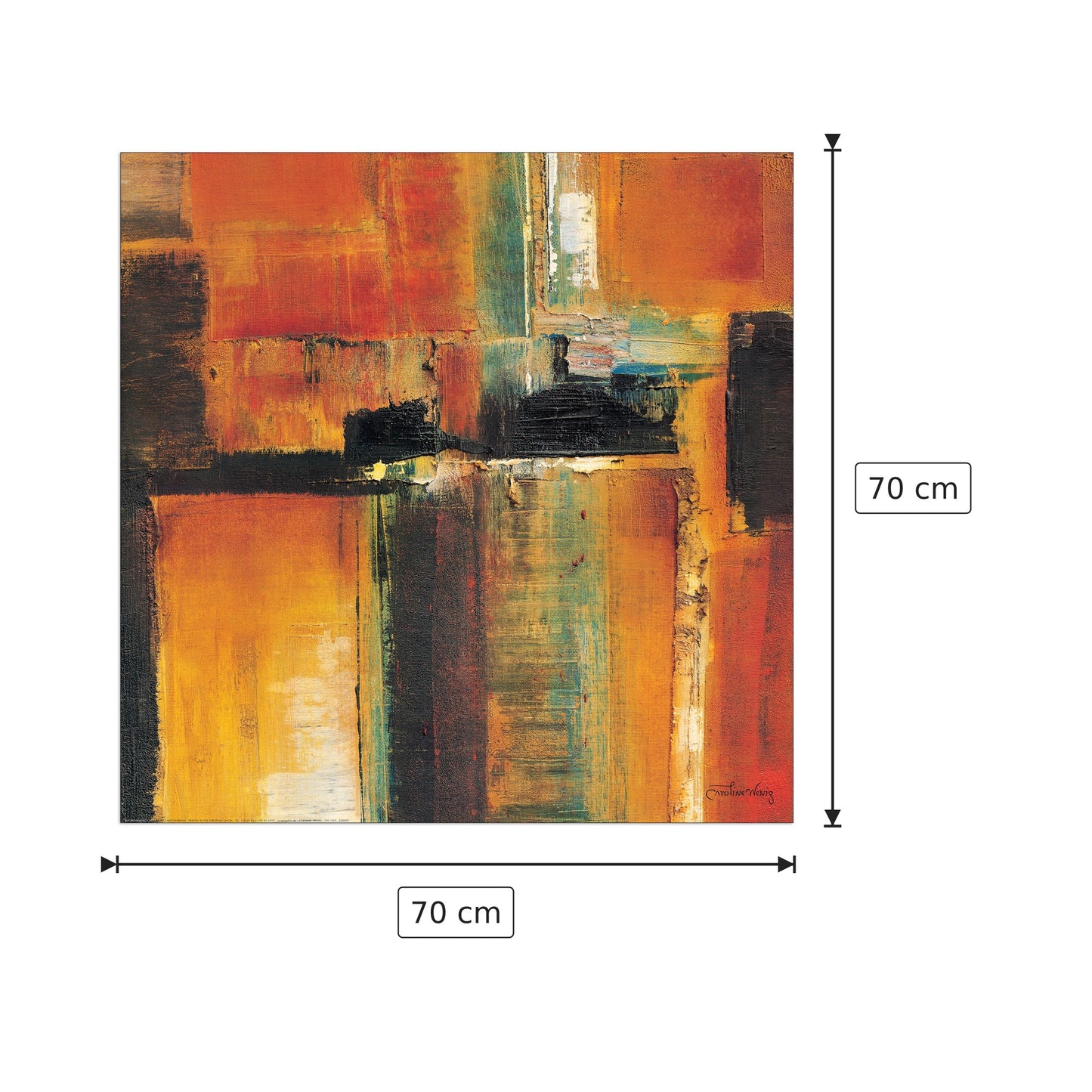 Energia - WENIG - cm 70x70 - Pannello in MDF