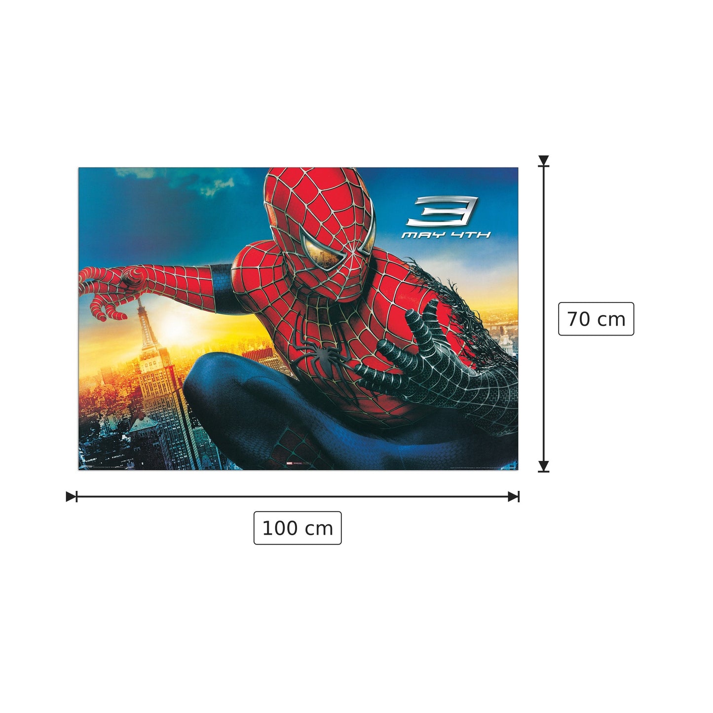 Spiderman - MARVEL - cm 100x70 - Pannello in MDF