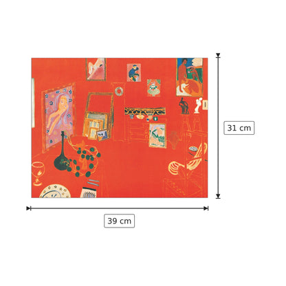 Lo studio rosso - MATISSE - cm 39x31 - Pannello in MDF