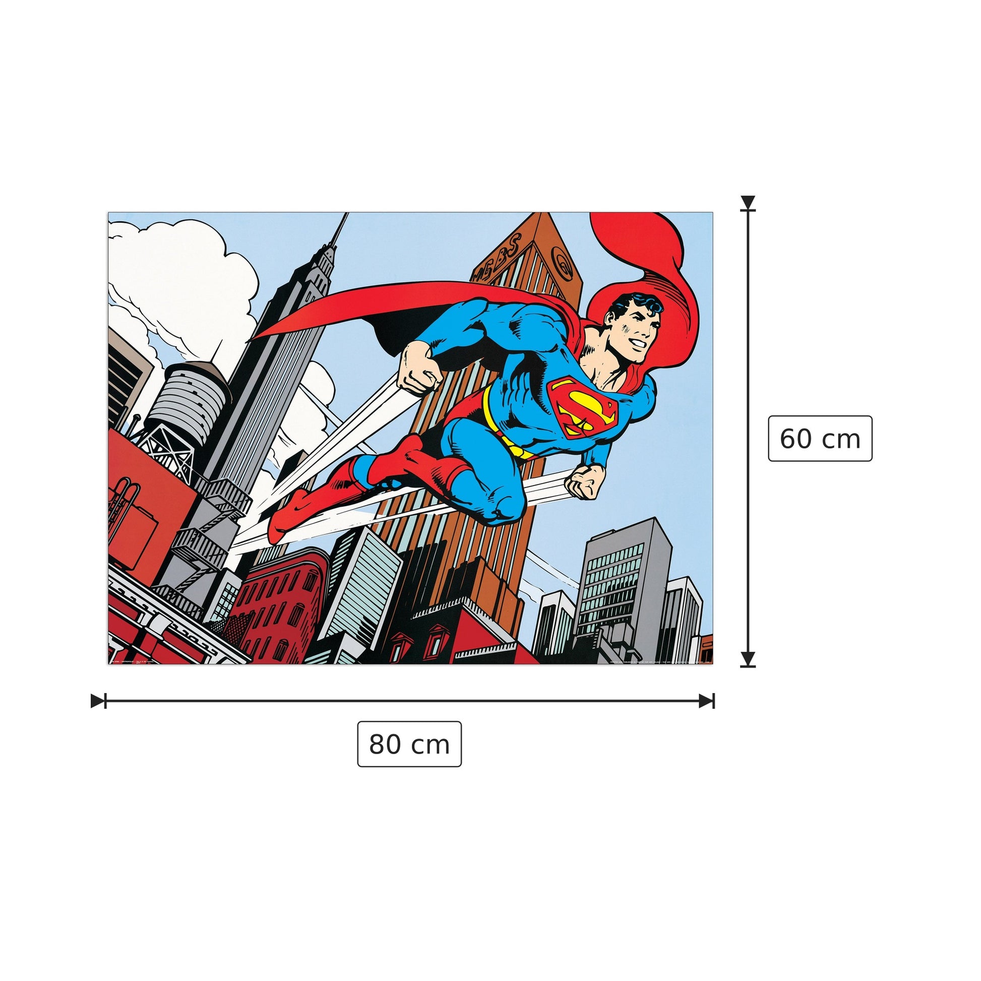 Metropolis - DC COMICS - cm 80x60 - Pannello in MDF