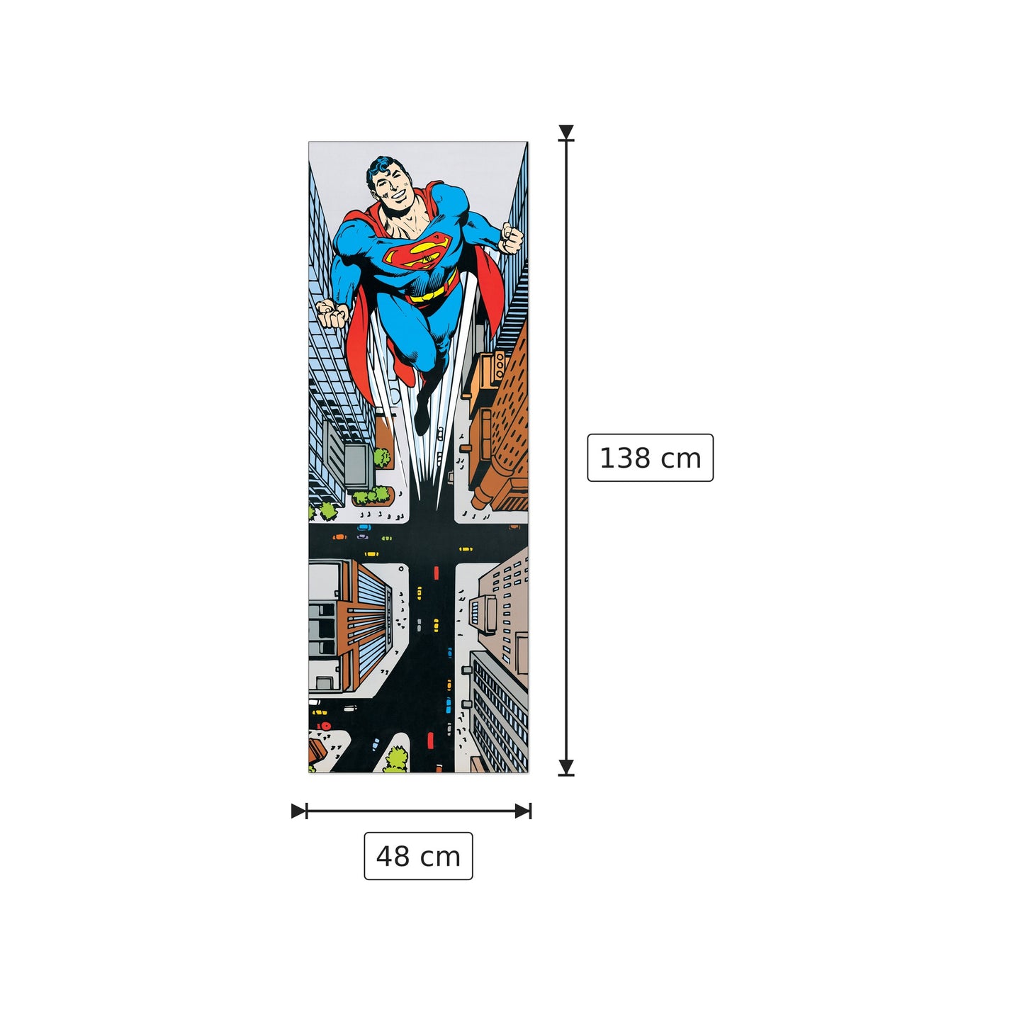 Superman - DC COMICS - cm 48x138 - Pannello in MDF