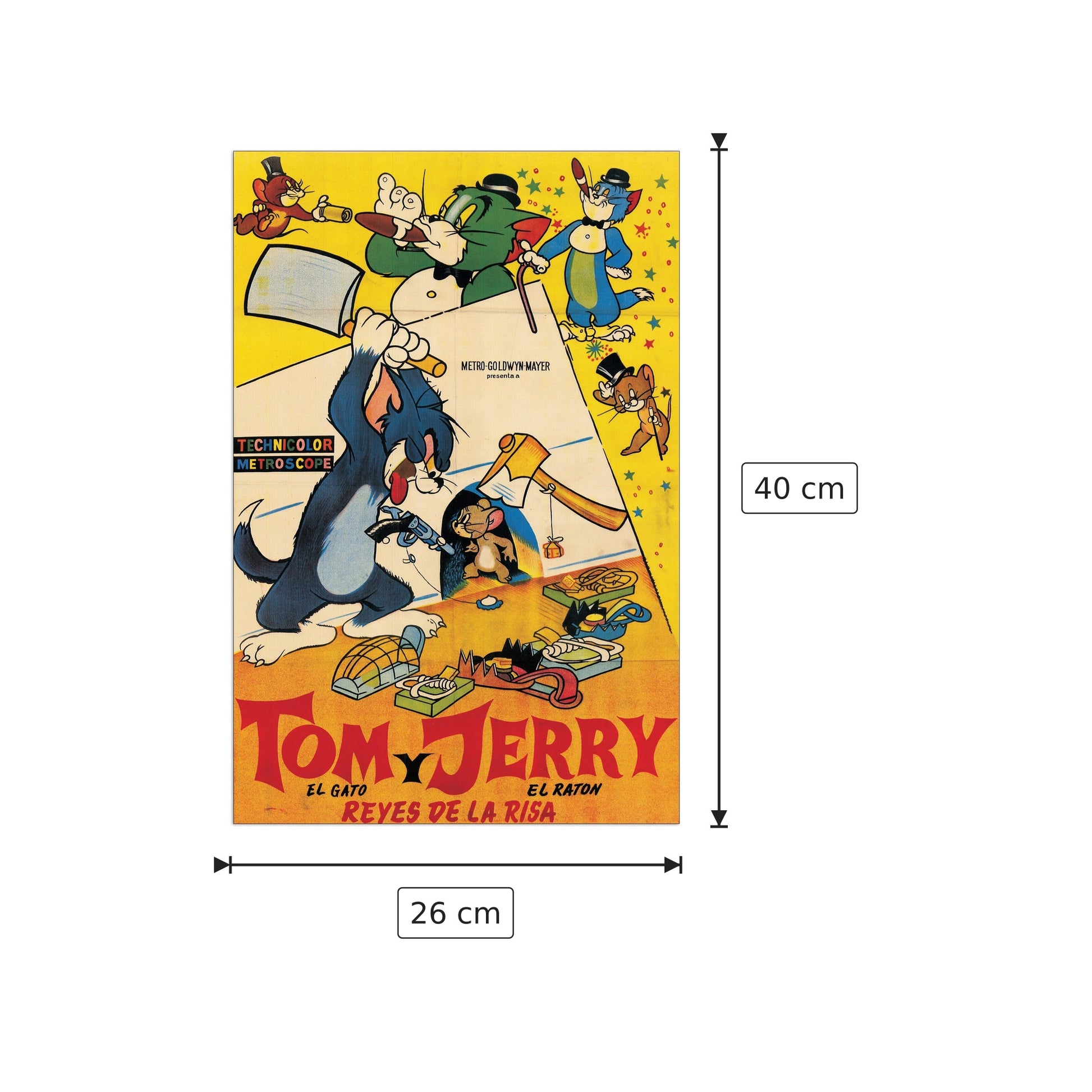 Tom e Jerry - NULL - cm 26x40 - Pannello in MDF