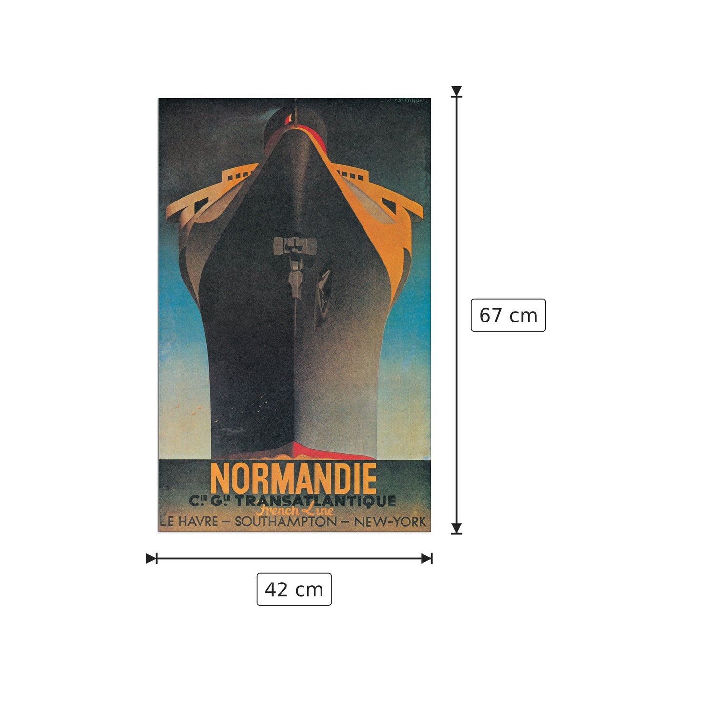 Transatlantique - NULL - cm 42x67 - Pannello in MDF