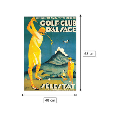 Golf Club d'Alsace - SELESTAT - cm 48x68 - Pannello in MDF