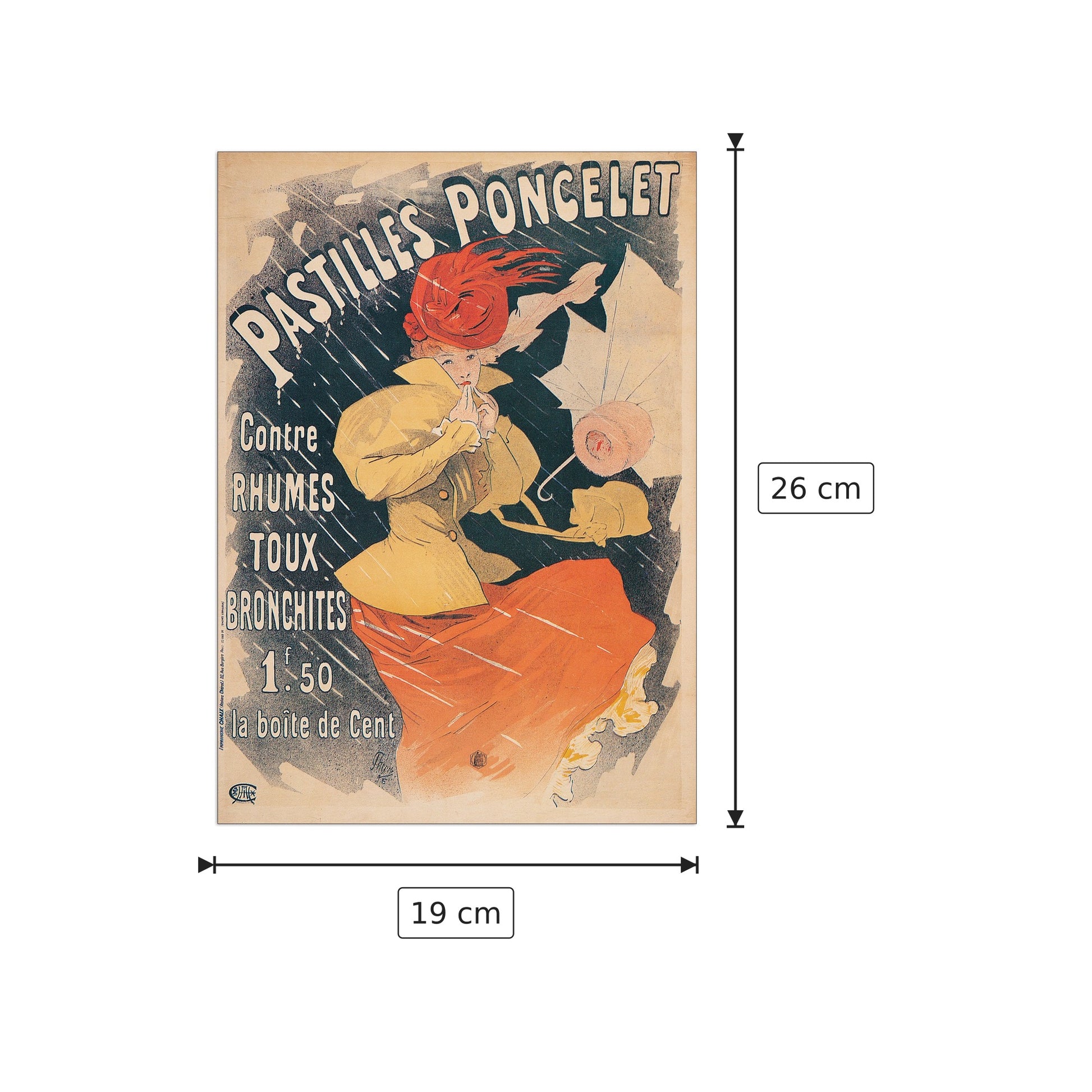Pastilles Poncelet - CHERET - cm 19x26 - Pannello in MDF