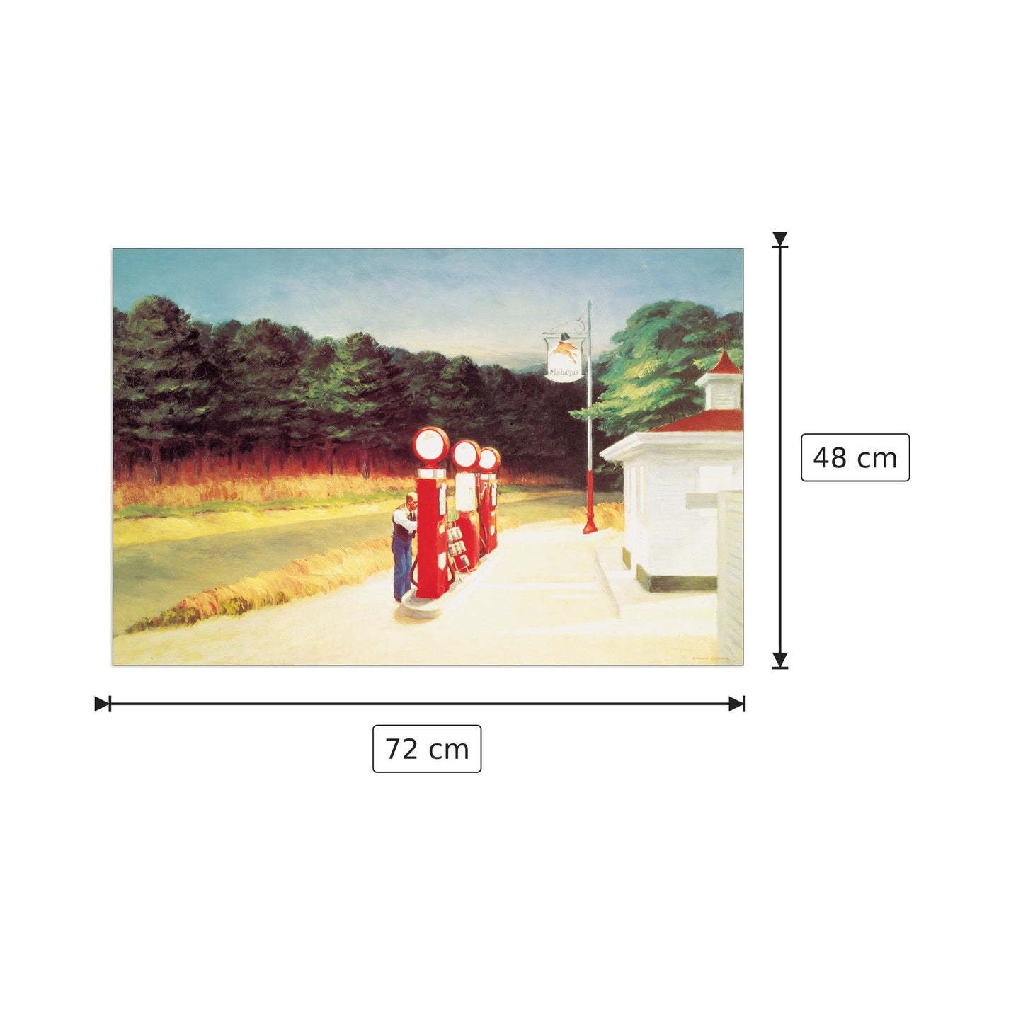 Gas - HOPPER - cm 72x48 - Pannello in MDF
