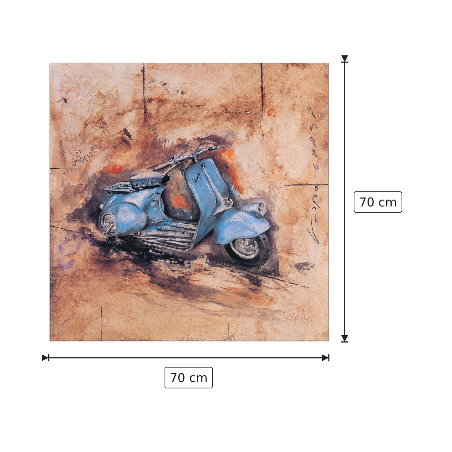 Vespa - LOMBARDINO - cm 70x70 - Pannello in MDF