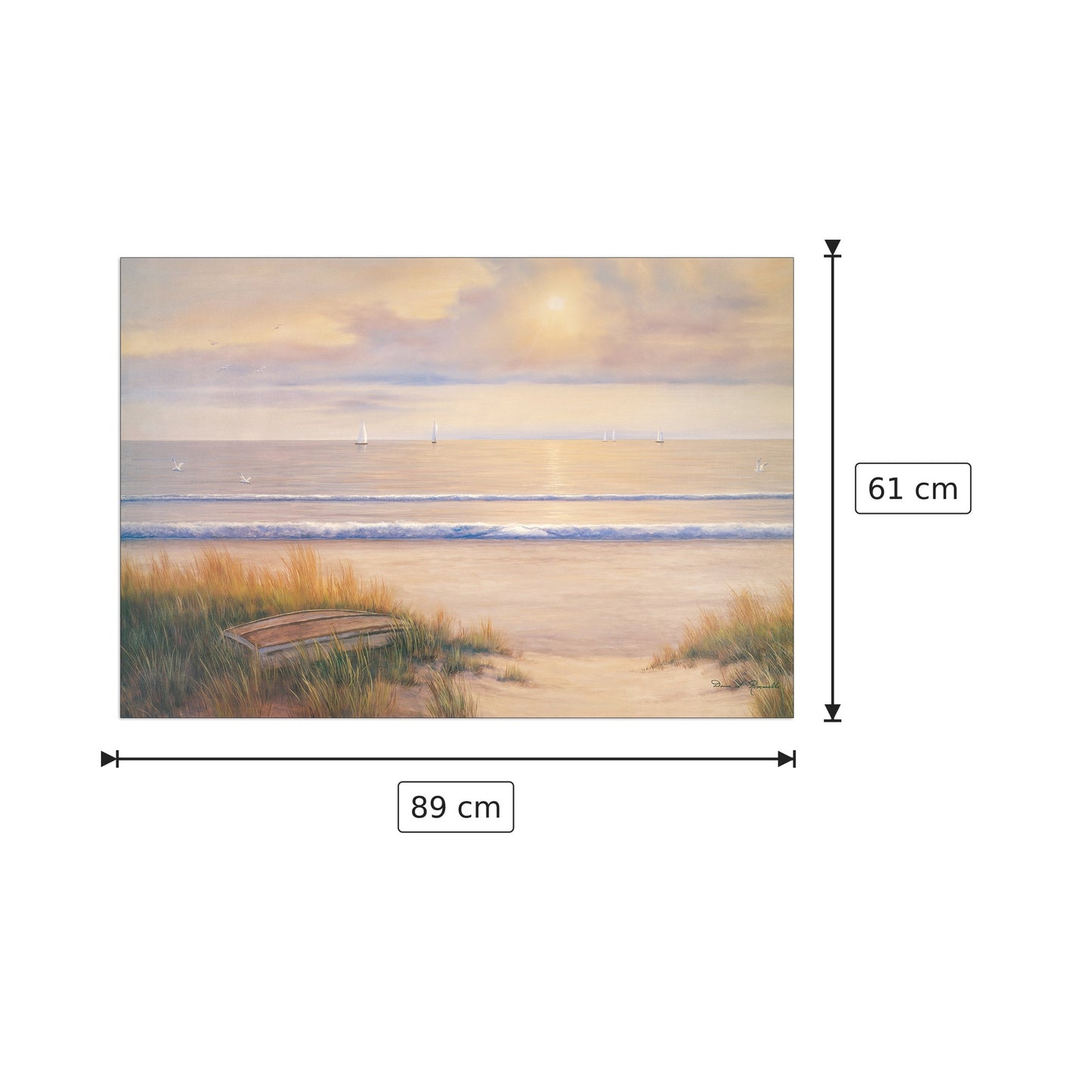 Onde dell'oceano - ROMANELLO - cm 89x61 - Pannello in MDF