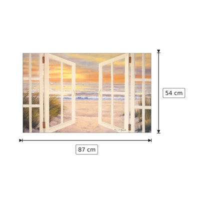 Spiaggia al tramonto - ROMANELLO - cm 87x54 - Pannello in MDF