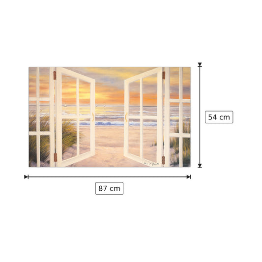 Spiaggia al tramonto - ROMANELLO - cm 87x54 - Pannello in MDF