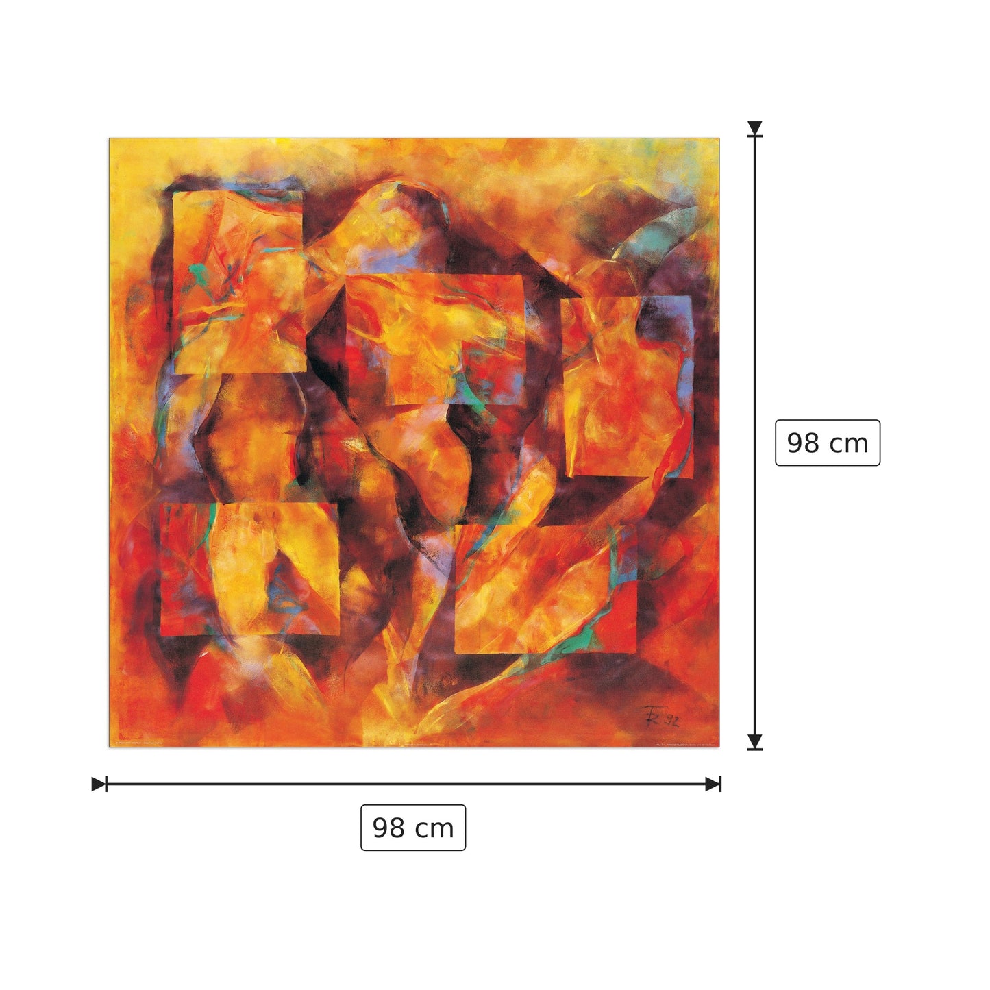 Anima e sensualità - RUZICKA - cm 98x98 - Pannello in MDF