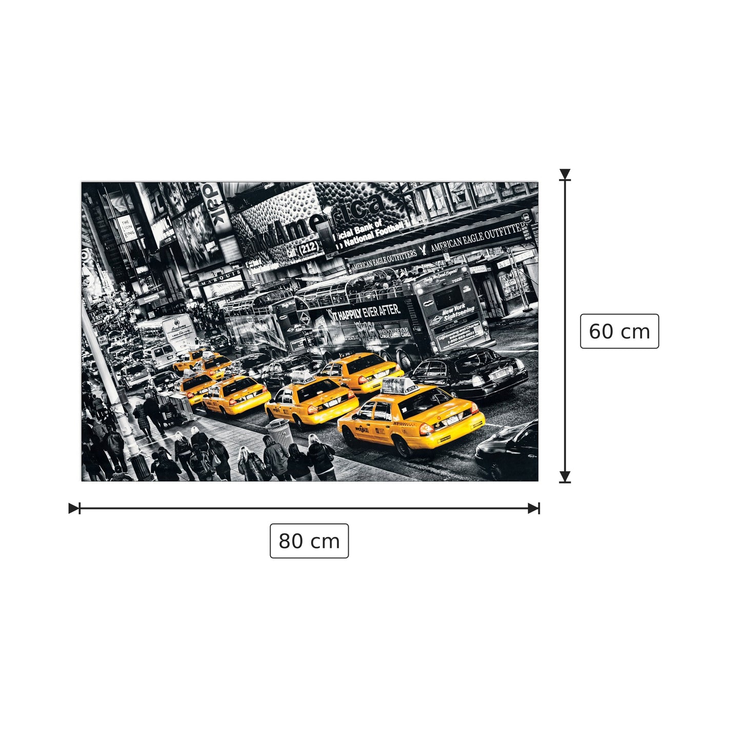 Fila di taxi - FELDMANN - cm 80x60 - Pannello in MDF