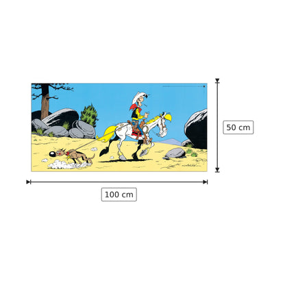 Lucky Luke e Rantanplan - ACHDE - cm 100x50 - Pannello in MDF