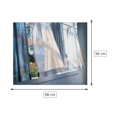 Stanza tranquilla con fiori - BROWN - cm 66x56 - Pannello in MDF