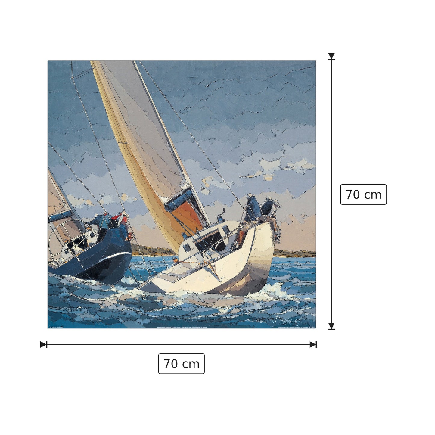 Fianco a fianco - DEKERYVER - cm 70x70 - Pannello in MDF