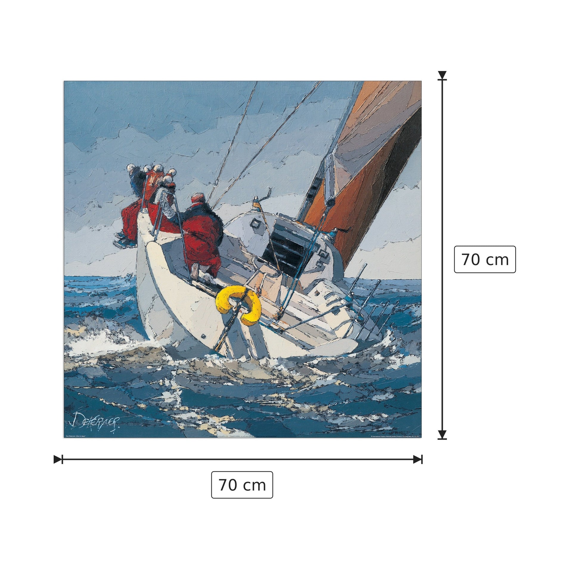 Tra le piccole onde - DEKERYVER - cm 70x70 - Pannello in MDF