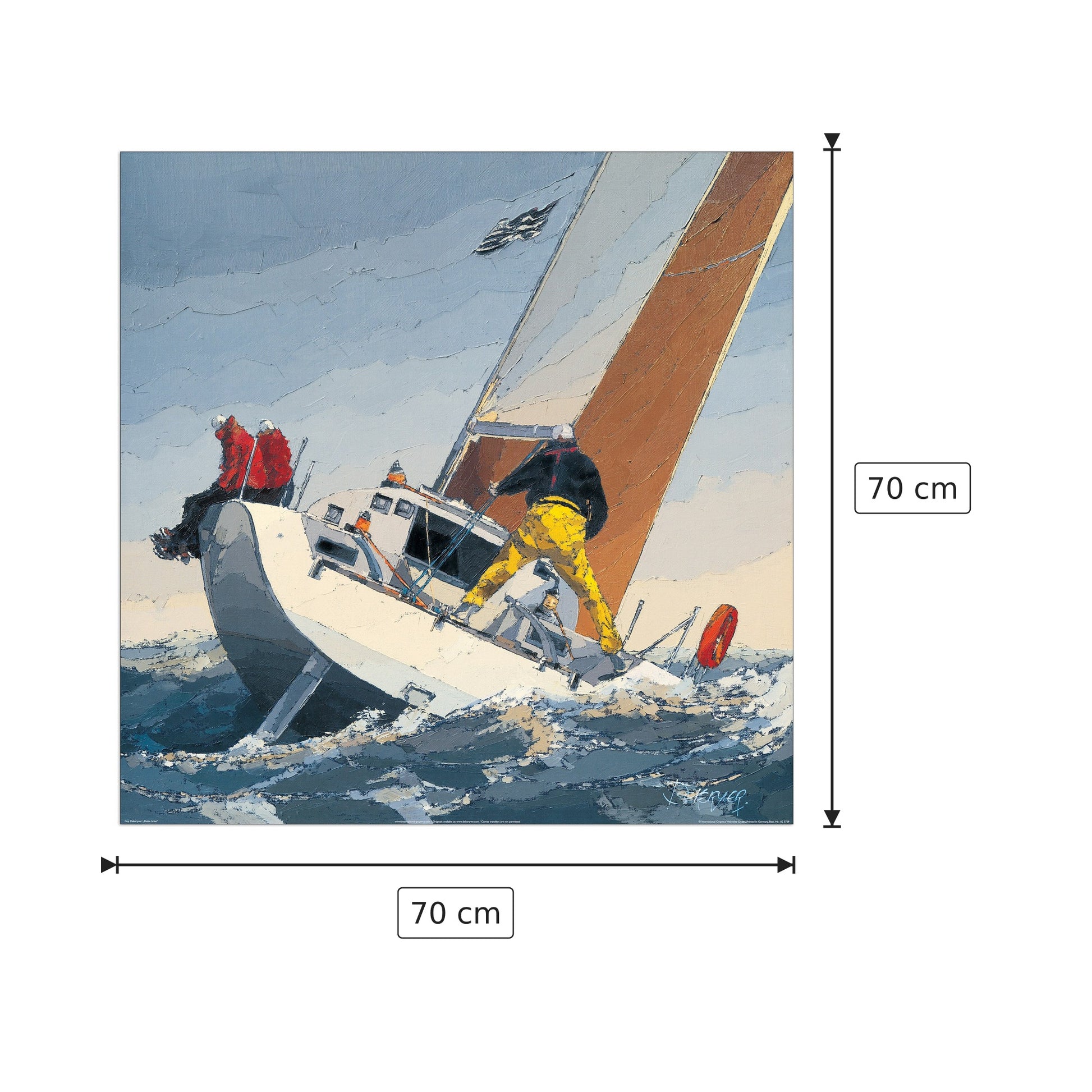 Piccola brezza - DEKERYVER - cm 70x70 - Pannello in MDF