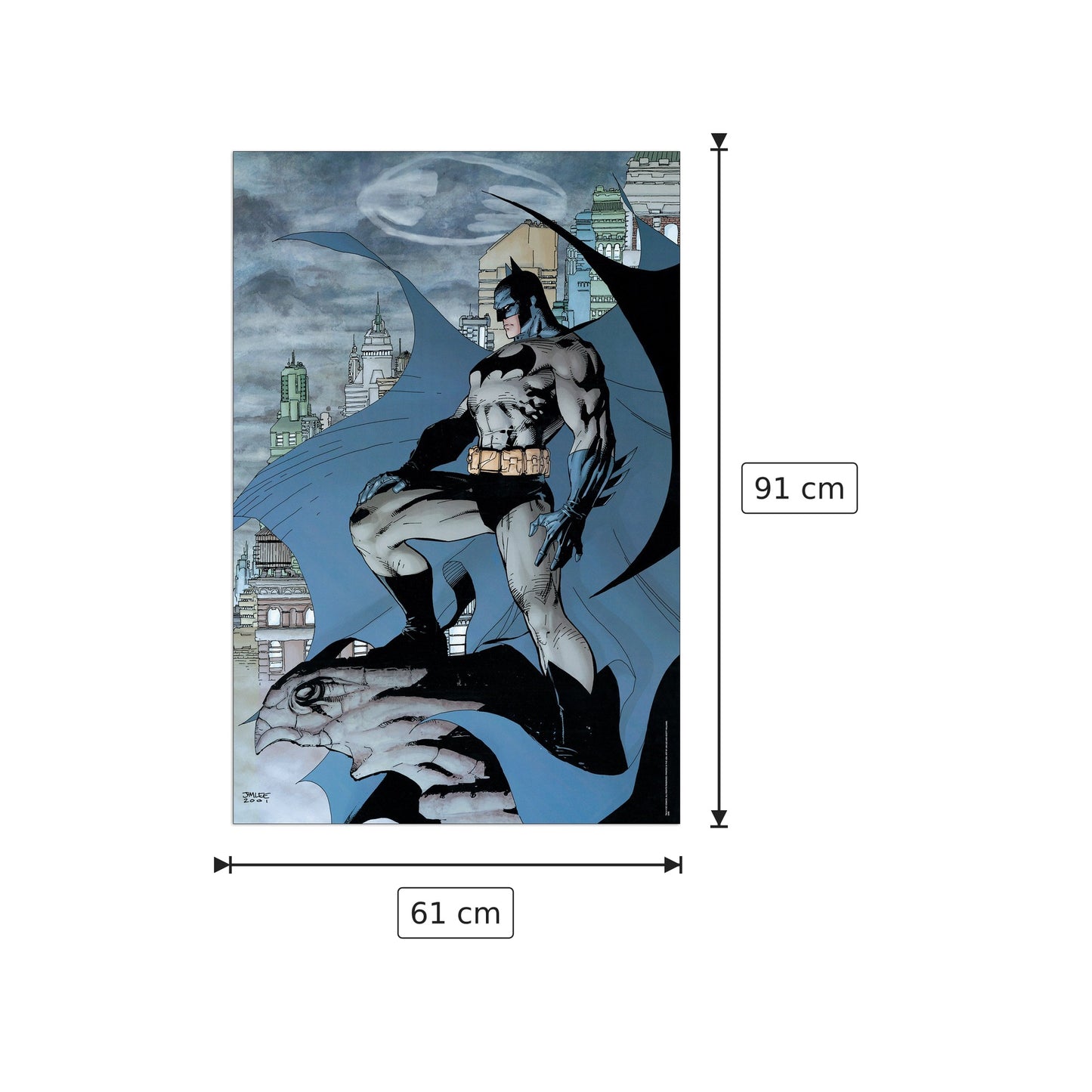 Batman - JIM LEE - cm 61x91 - Pannello in MDF