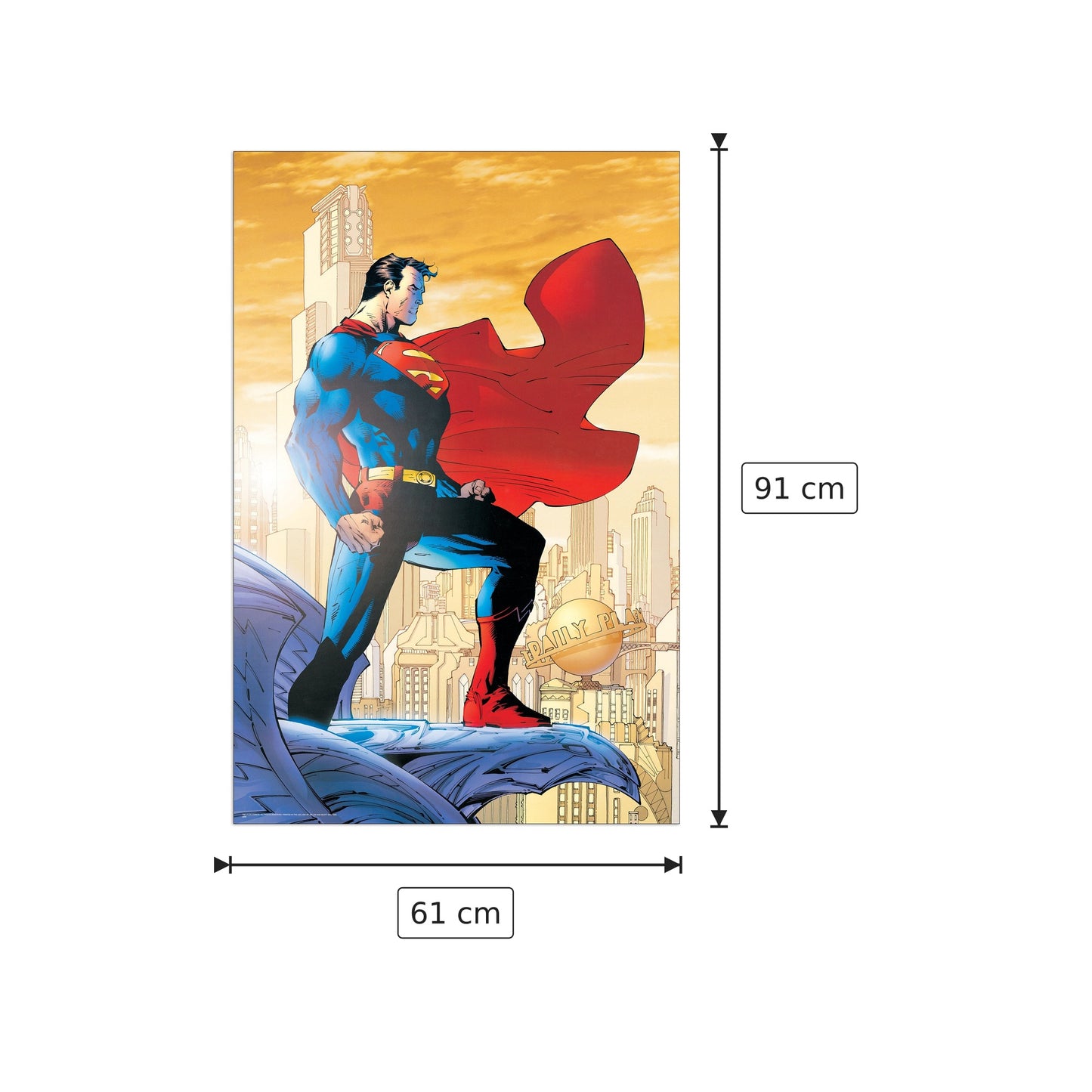 Superman - JIM LEE - cm 61x91 - Pannello in MDF