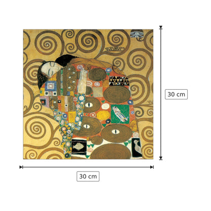 Abbraccio - KLIMT - cm 30x30 - Pannello in MDF