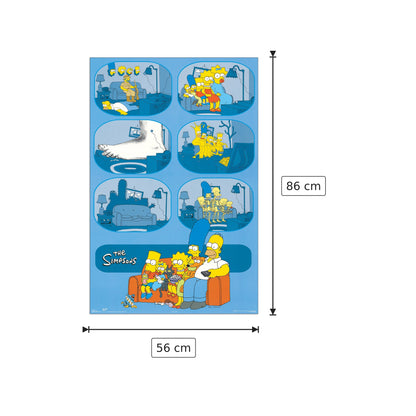 La famiglia Simpson - The Simpsons - cm 56x86 - Pannello in MDF