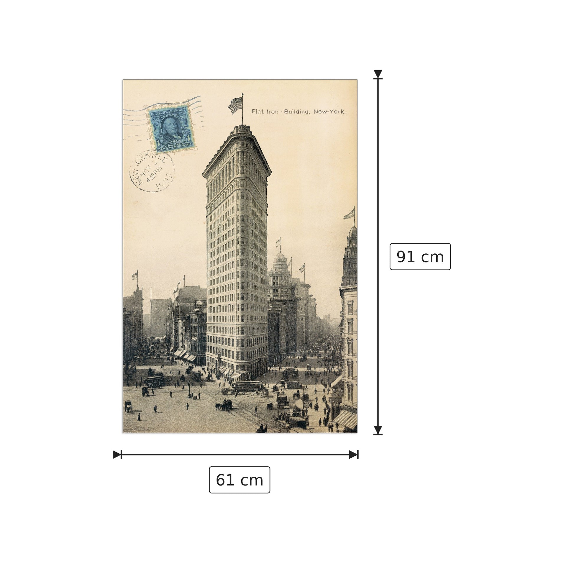 Flat Iron 1909 - WILD APPLE PORTFOLIO - cm 61x91 - Pannello in MDF