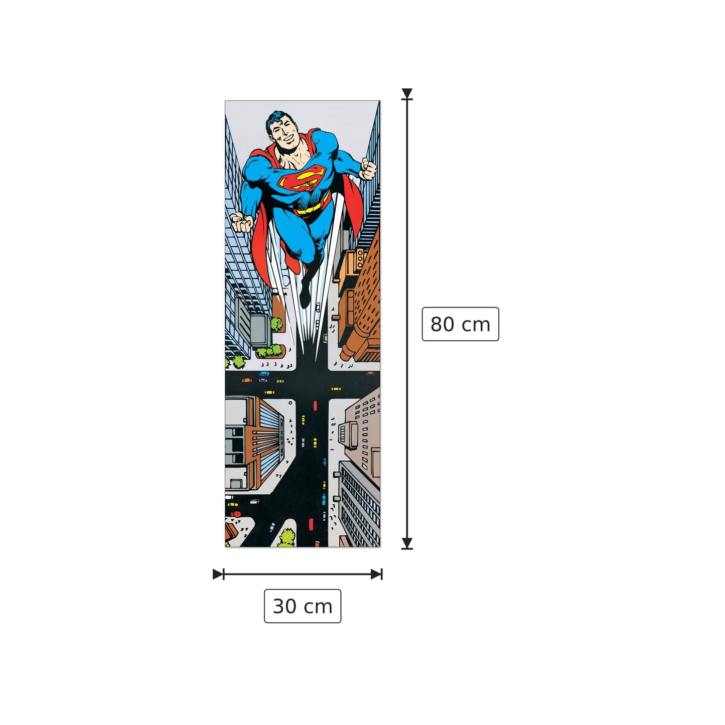 Superman - DC COMICS - cm 30x80 - Pannello in MDF