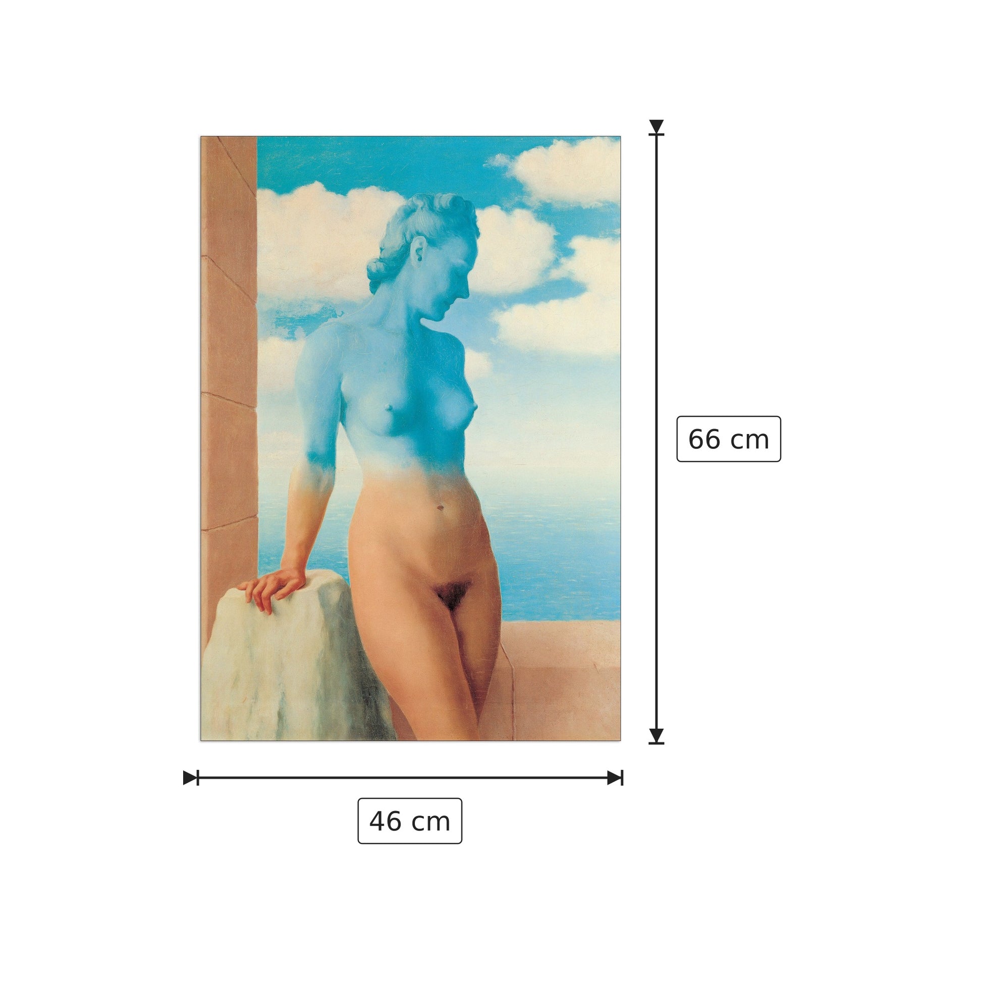 La magia nera - MAGRITTE - cm 46x66 - Pannello in MDF