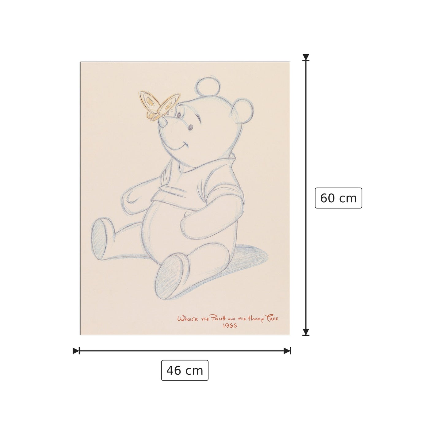 Winnie il Pooh fa un amico - DISNEY - cm 46x60 - Pannello in MDF
