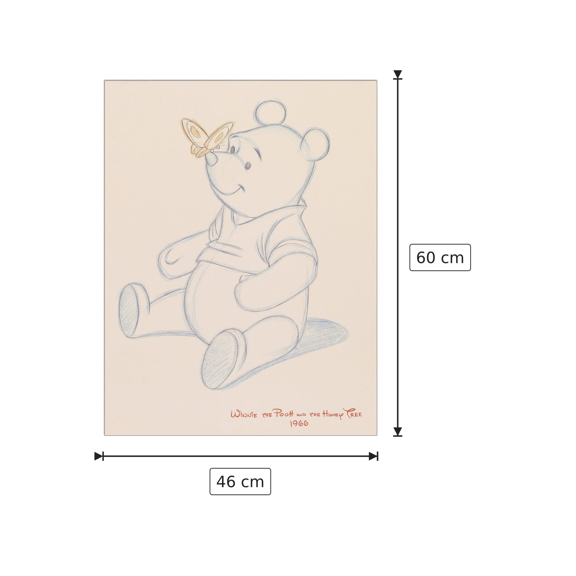 Winnie il Pooh fa un amico - DISNEY - cm 46x60 - Pannello in MDF