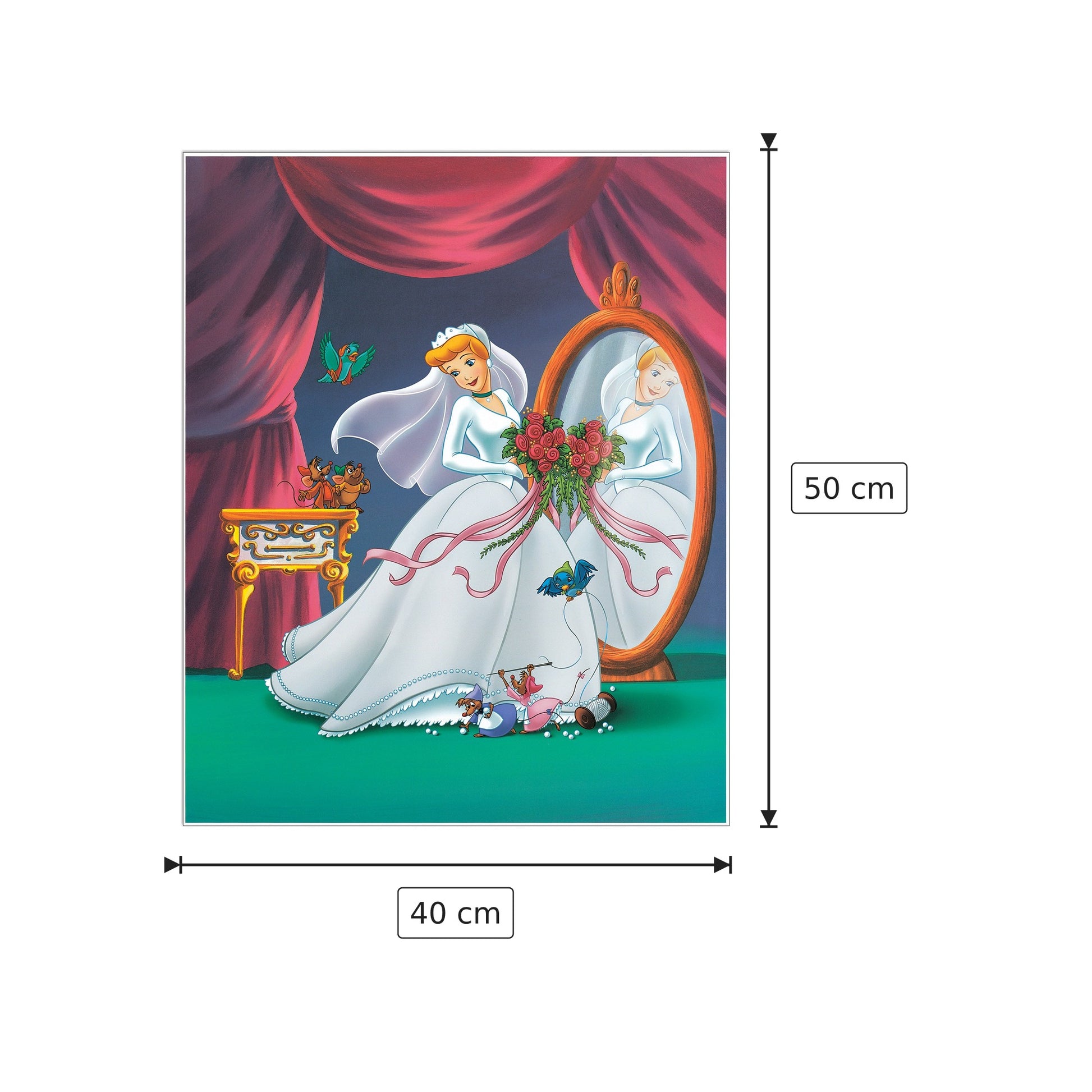 Cenerentola - il mio matrimonio perfetto - DISNEY - cm 40x50 - Pannello in MDF