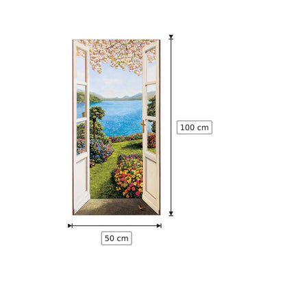 Giardino fiorito - DEL MISSIER - cm 50x100 - Pannello in MDF