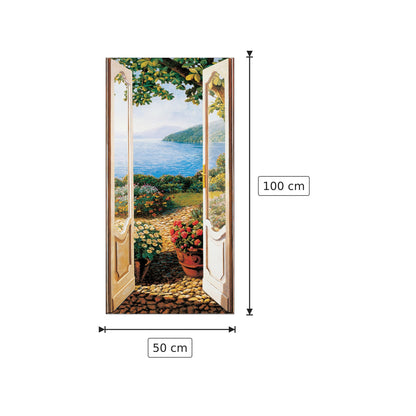 Giardino sul lago - DEL MISSIER - cm 50x100 - Pannello in MDF