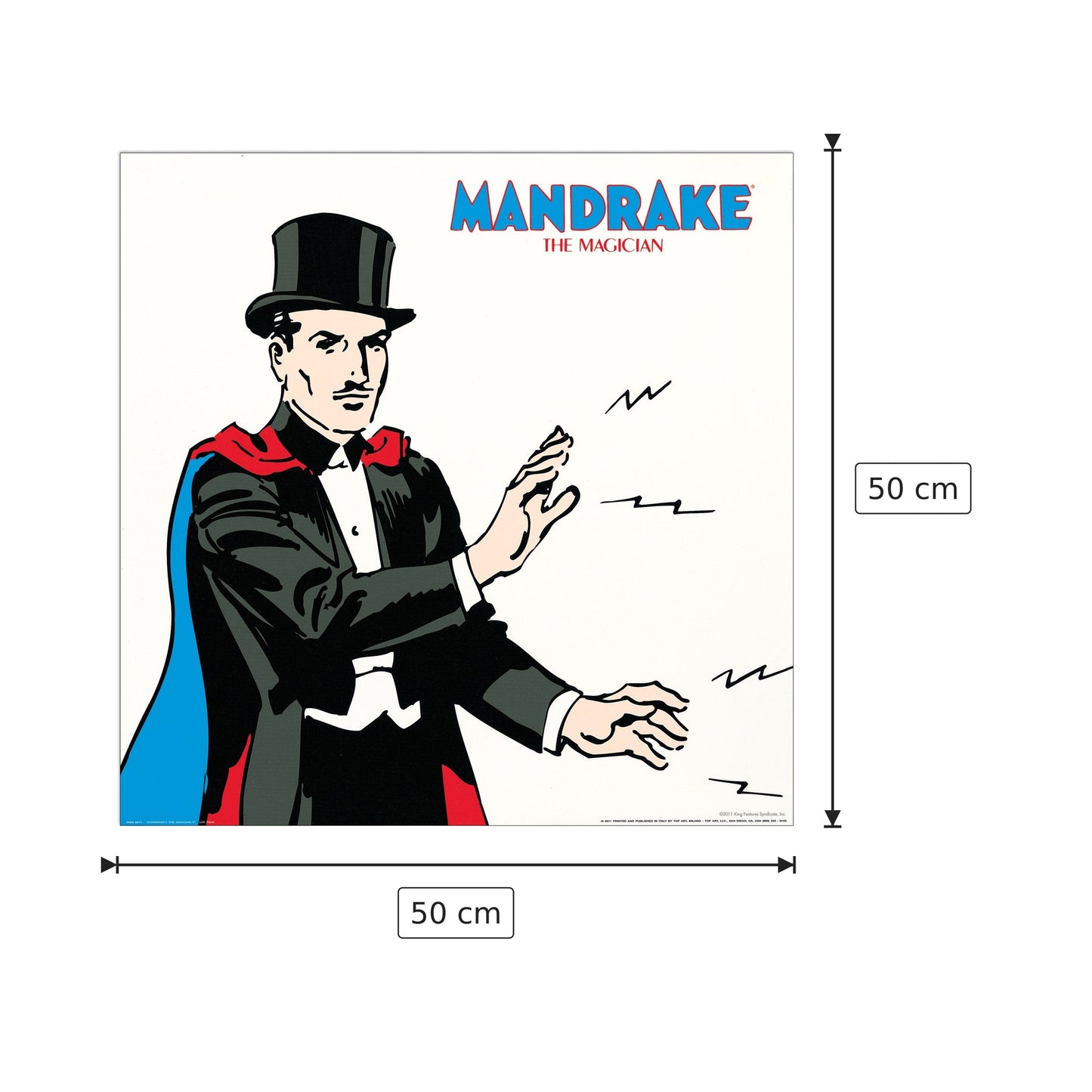 Mandrake il mago II - FALK - cm 50x50 - Pannello in MDF