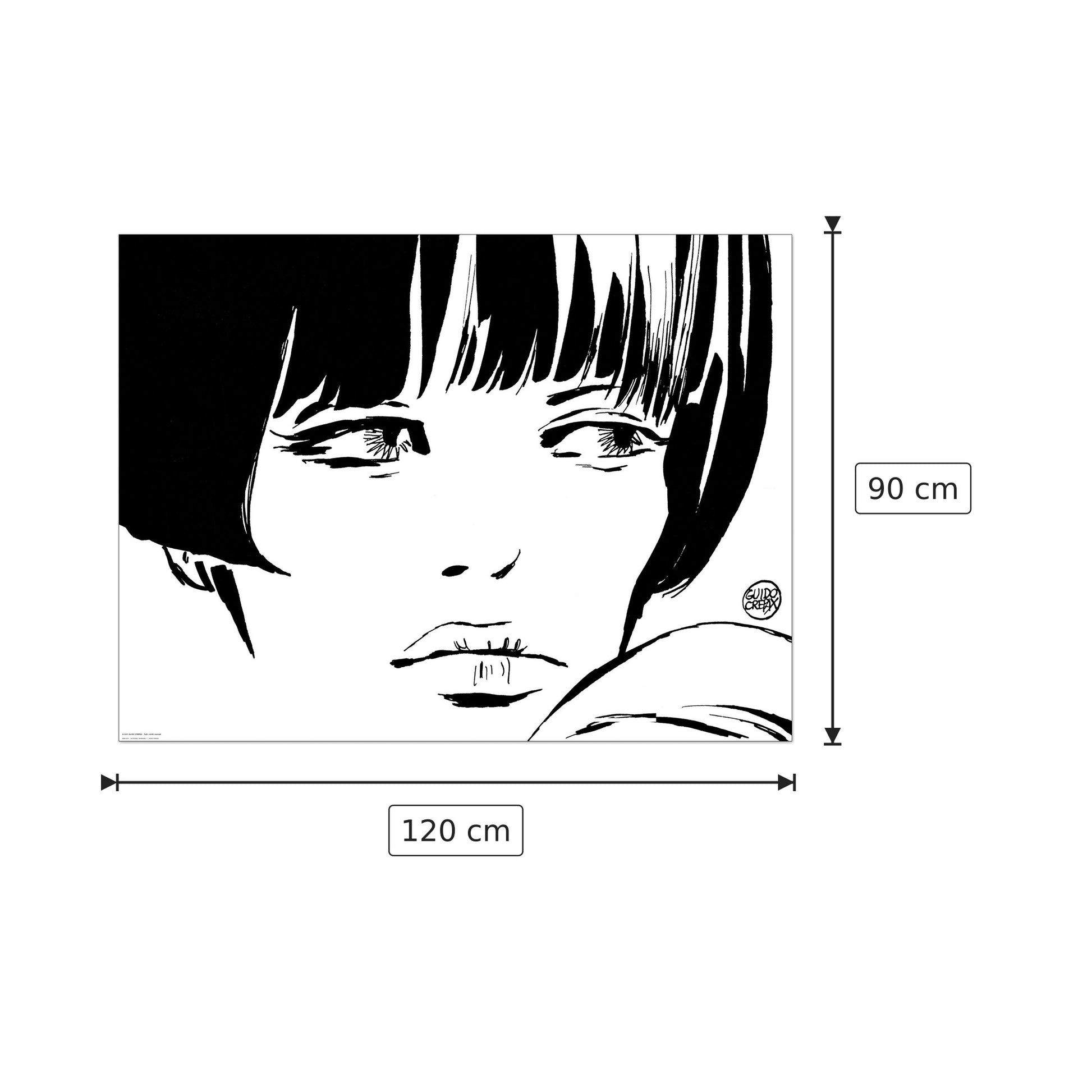 Valentina: guardami? - CREPAX - cm 120x90 - Pannello in MDF