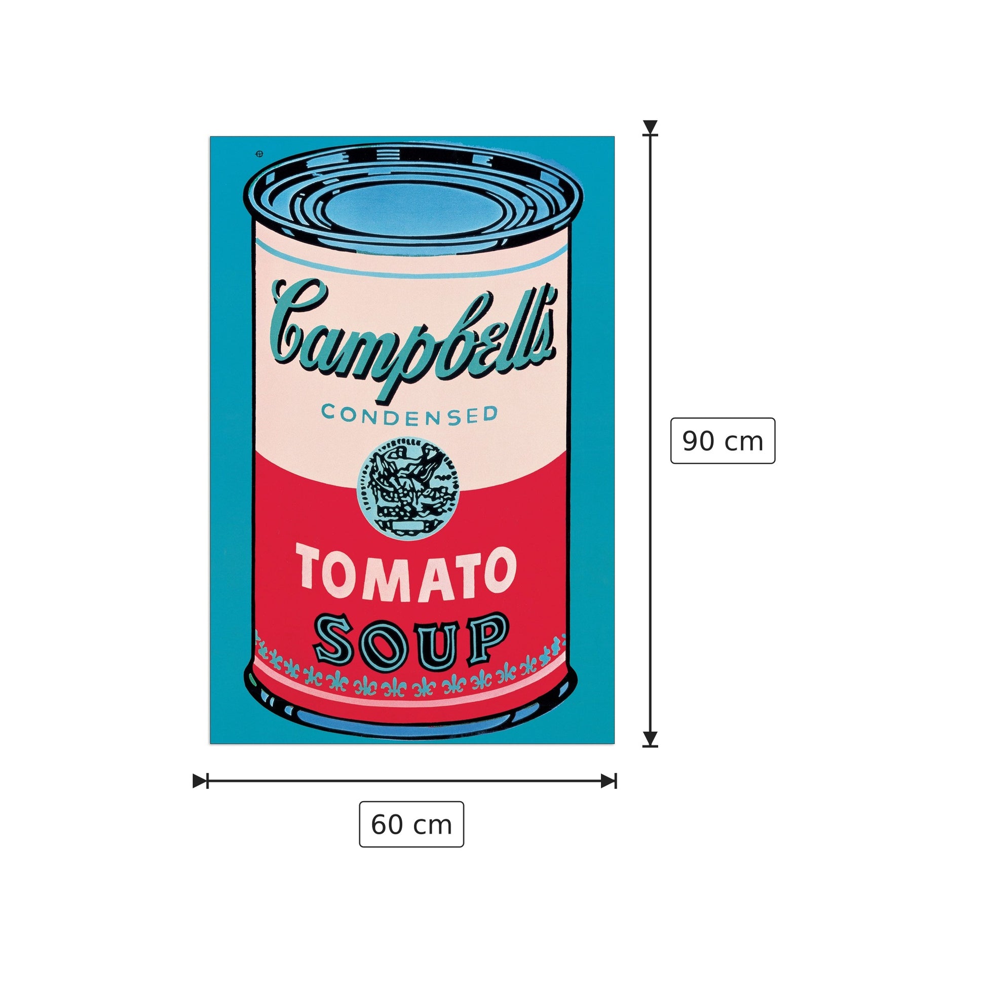 Campbell Soup Can 1965 - WARHOL - cm 60x90 - Pannello in MDF