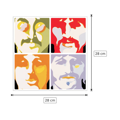 I Beatles - ANONYMOUS - cm 28x28 - Pannello in MDF
